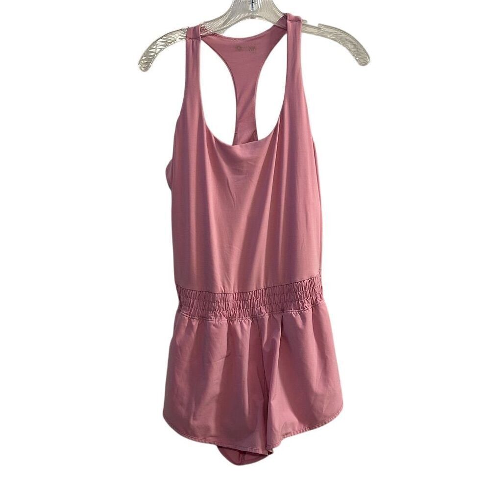 Offline Women's Pink Racerback Romper Size L Casual Summer One-Piece Flaw‎